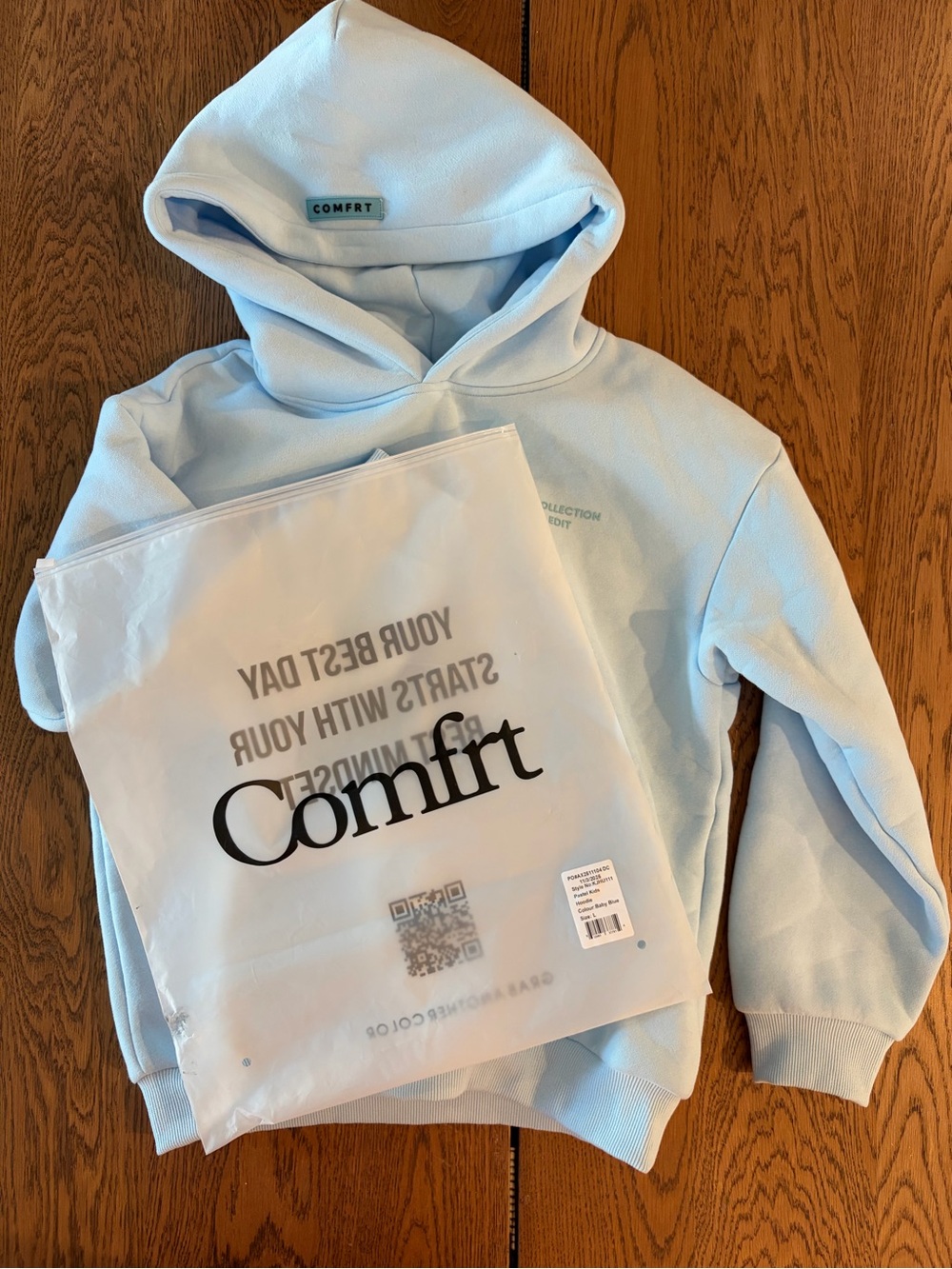 ComfRT Kids' Light Blue Hoodie Sweatshirt